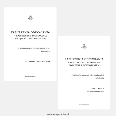Pakiet profilaktyczny - Zaburzenia odżywiania Pakiet profilaktyczny - Zaburzenia odżywiania