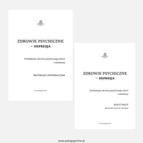 Zestaw 2 pakietów - Depresja, Zdrowie psychiczne dla młodszych uczniów Zestaw 2 pakietów - Depresja, Zdrowie psychiczne dla młodszych uczniów