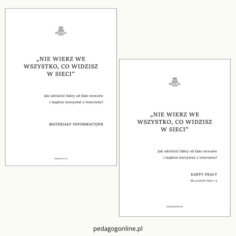 Pakiet profilaktyczny - FAKE NEWSY (dla młodszych uczniów)