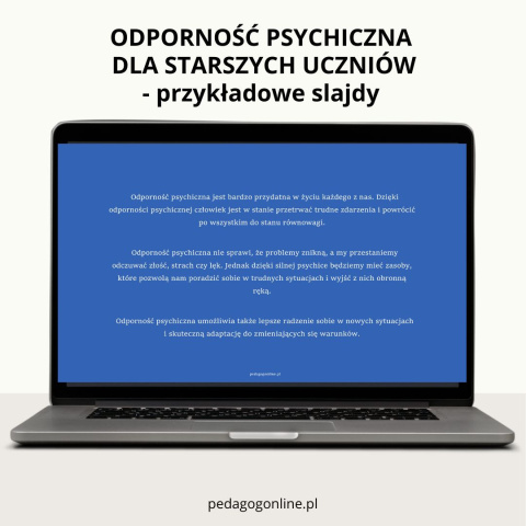 Pakiet profilaktyczny - ODPORNOŚĆ PSYCHICZNA (dla starszych uczniów) Pakiet profilaktyczny - ODPORNOŚĆ PSYCHICZNA (dla starszych uczniów)