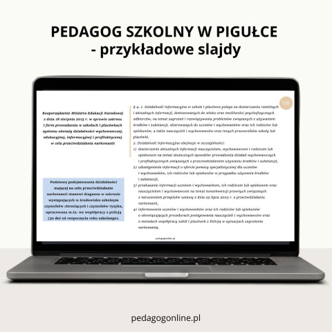 Pedagog szkolny w pigułce Pedagog szkolny w pigułce