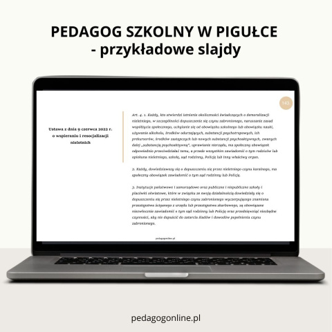 Pedagog szkolny w pigułce Pedagog szkolny w pigułce